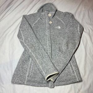 The North Face Womens Grey Crescent Sunset Full Zip Sweater Fleece Jacket Small